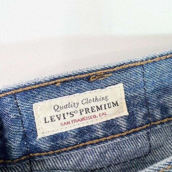 Levi's Premium Skinny Jeans Women's 24 High Rise Wedgie Button Fly Frayed Hem - Picture 4 of 12